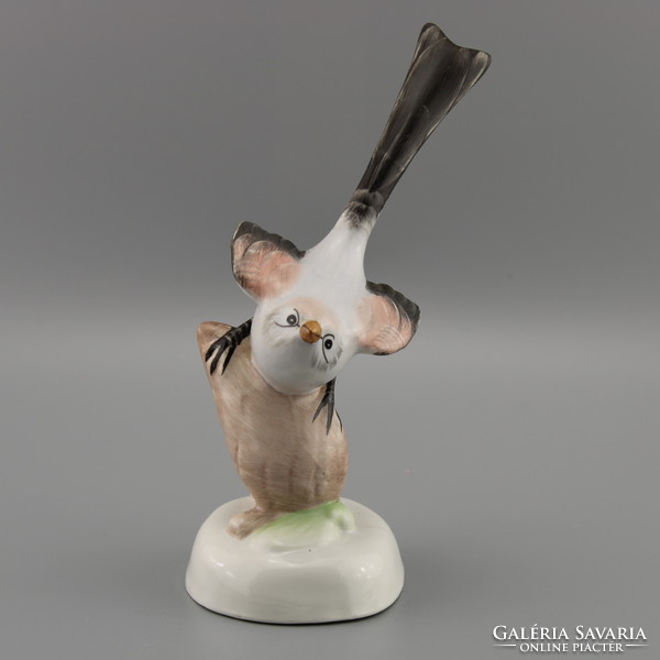 Bird porcelain figurine, vintage aquincum figurine
