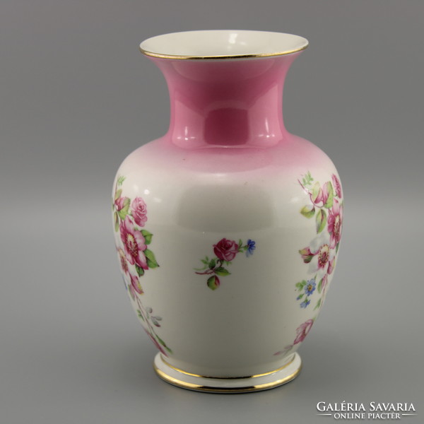 Porcelain vase, vintage vase from Hollohaza