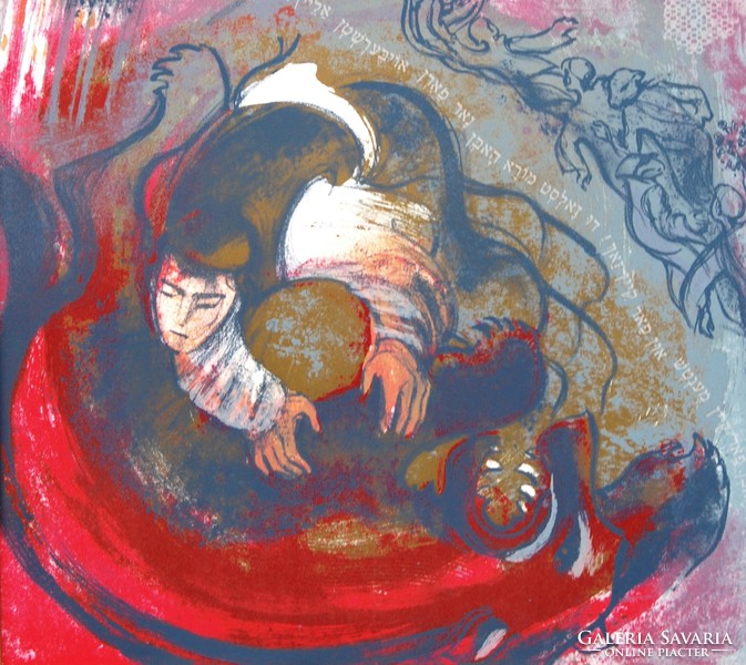Follower of Marc Chagall: fairy tale illustration - original lithograph