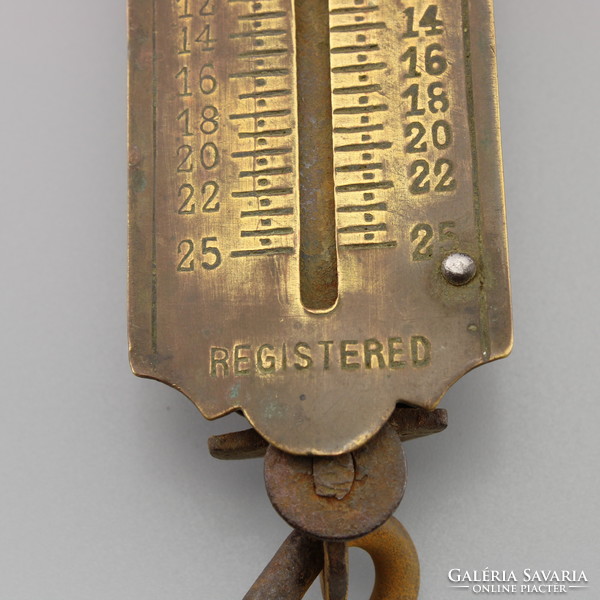 Antique pocket scale, vintage spring scale,