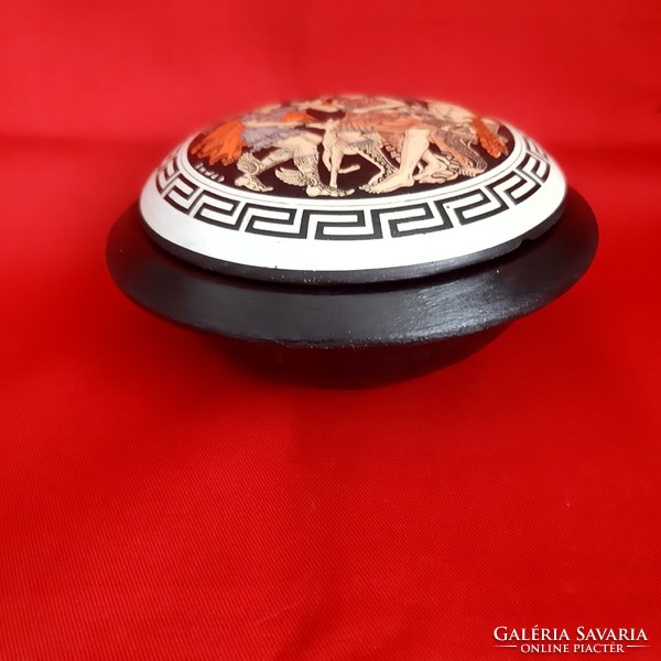Greek ceramic bonbonier, sugar holder, box