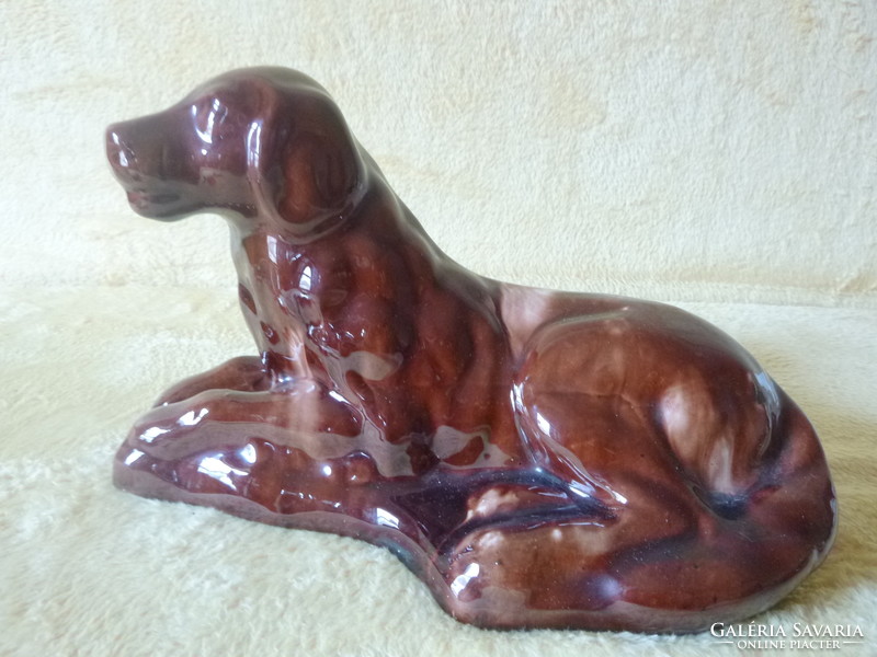 Ceramic dog.