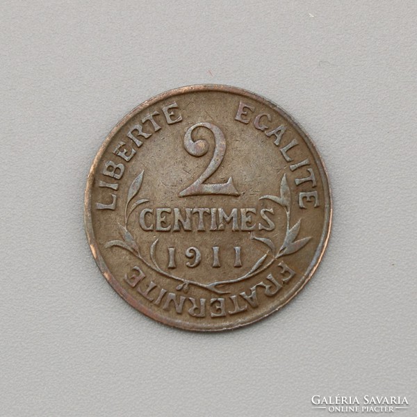 2 centimes, 1911. évi francia érme
