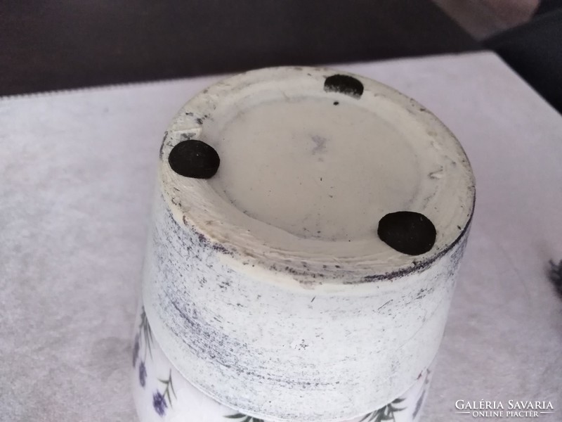 Lavender glazed ceramic pot