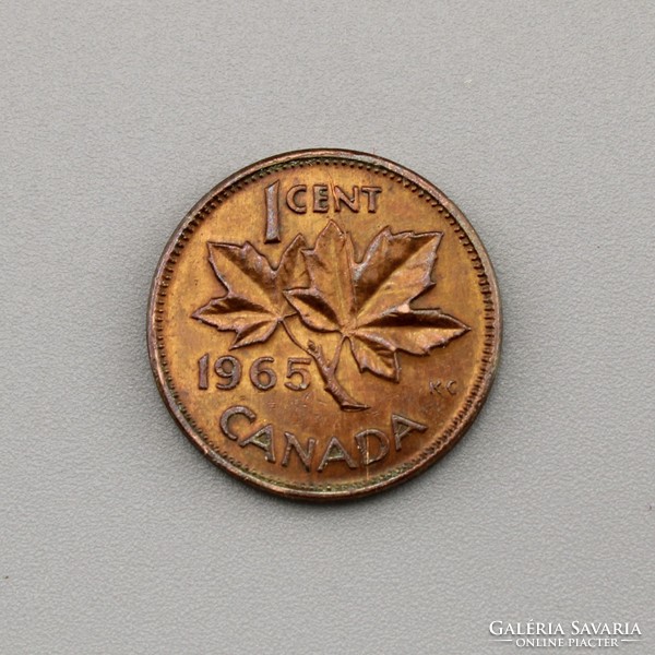 1 Cent - ii. Elizabeth Canada, 2. Portrait of heavy type, Canadian coin 1965