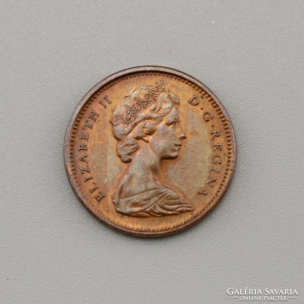 1 cent - II. Erzsébet Kanada, 2. portré nehéz típusú, kanadai érme 1965