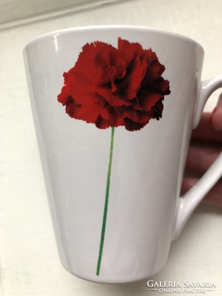 Floral, carnation Italian mug