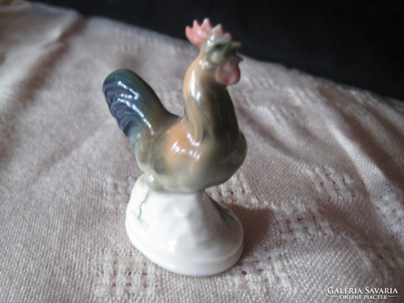 Ens. Porcelain rooster 5 x 7 cm