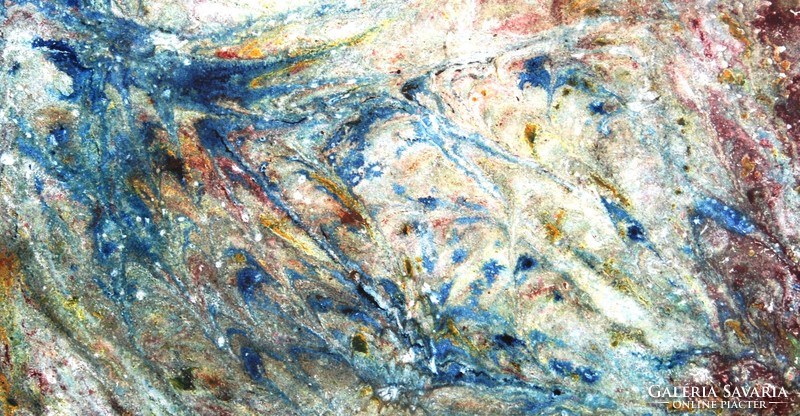 Kortárs művész: Absztrakt univerzum - egyedi festmény, keretezve
