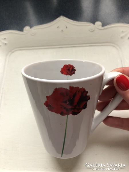 Floral, carnation Italian mug