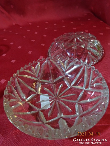 Glass bonbonier, with a maximum diameter of 11.5 cm. He has!