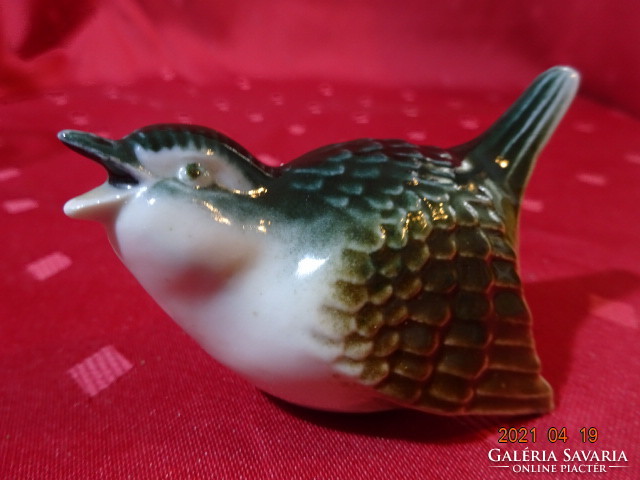 Hungarian porcelain bird, length 7.5 cm. He has! Jokai.