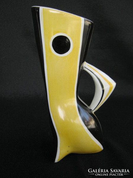 Zsolnay porcelain yellow-black art deco vase