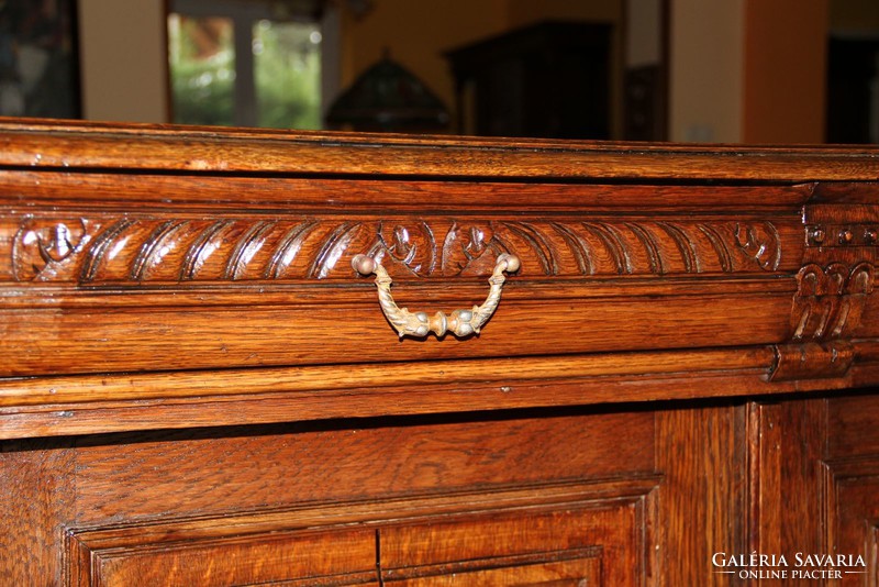 Pewter carved chest of drawers