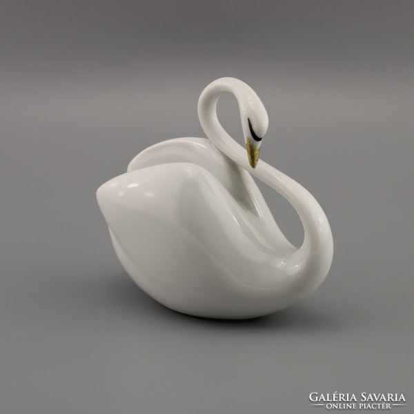 Swan porcelain figure, vintage swan figure