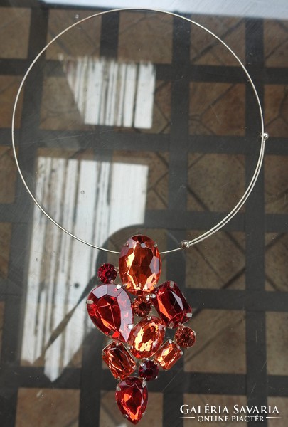 Crimson stone jewelry necklaces