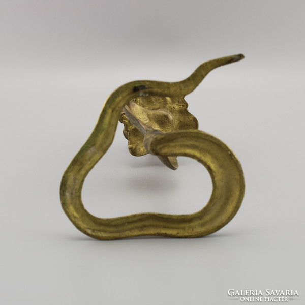 Kígyó gyertyatartó, Régi bronz kígyó Cobra gyertyatartó