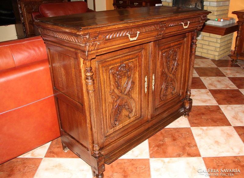 Pewter carved chest of drawers