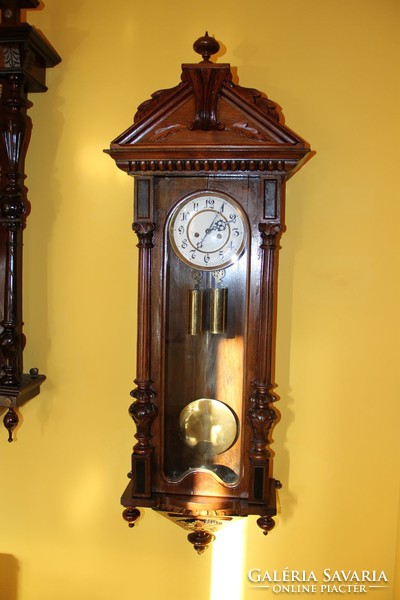 Old German antique glass wall clock 132 cm