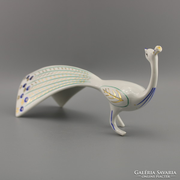 Peacock - porcelain figure, vintage peacock figure