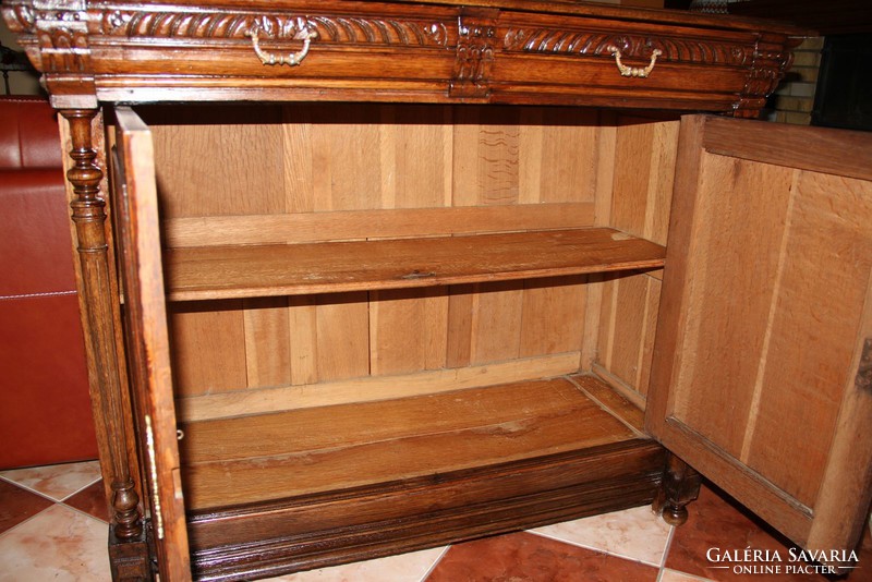 Pewter carved chest of drawers