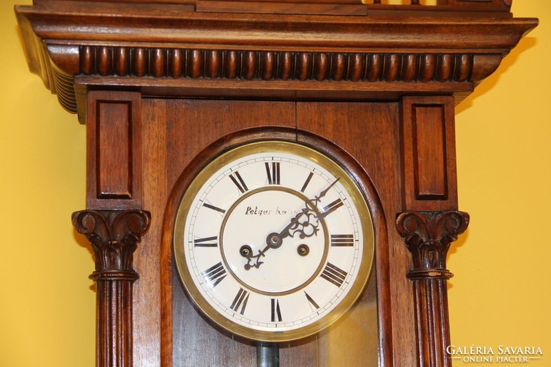 Old German antique glass wall clock 120 cm