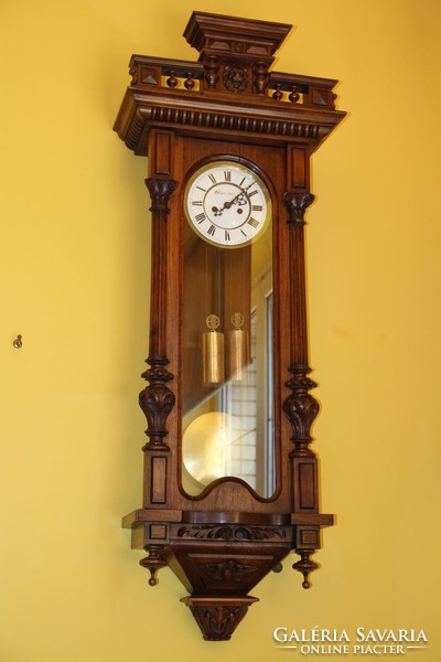 Old German antique glass wall clock 120 cm
