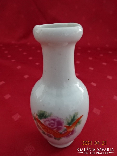 German porcelain mini vase with fish on the side, height 10 cm. He has!