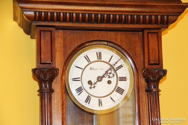 Old German antique glass wall clock 120 cm