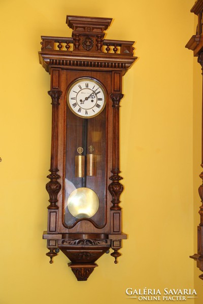 Old German antique glass wall clock 120 cm