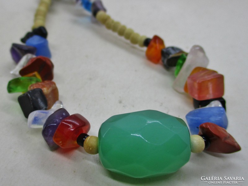 Special old bone and gem necklace