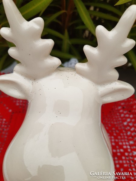 Large porcelain reindeer candlestick