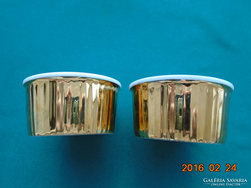 Royal Worcester arany zománc szuflé (felfújt) forma  2 db