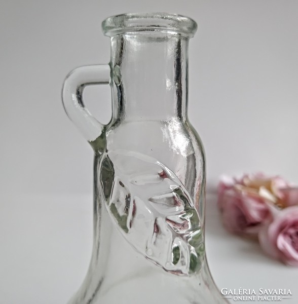 Régi körte alakú üveg palack Kefla