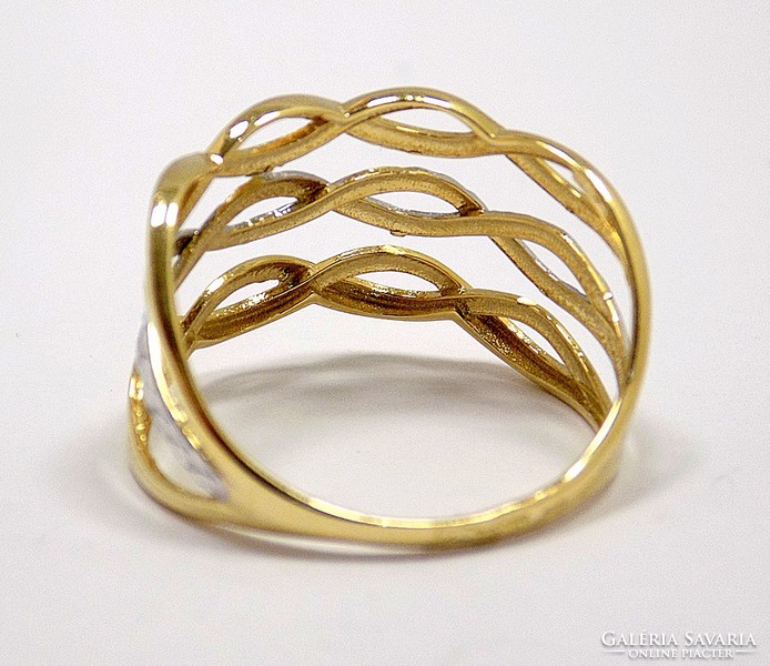 Yellow and white gold ring without stones (zal-au95394)