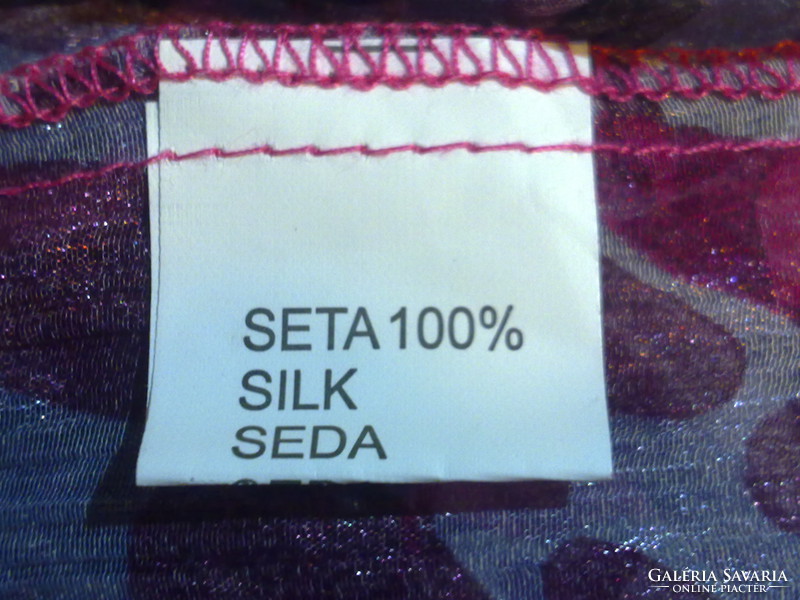 Csodaszép 100 % természetes selyem női tunika felső blúz