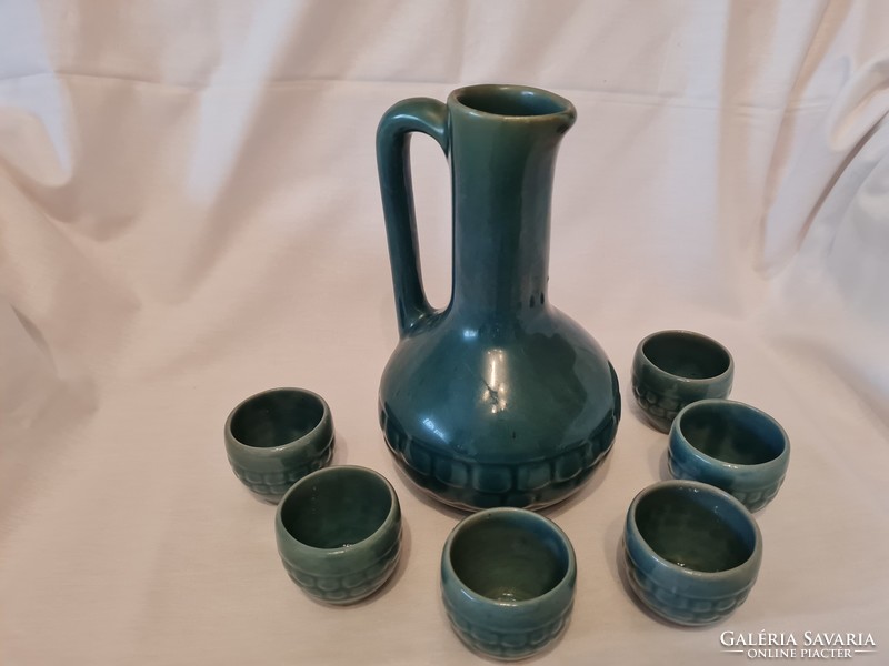 Ceramic liqueur set for applied arts