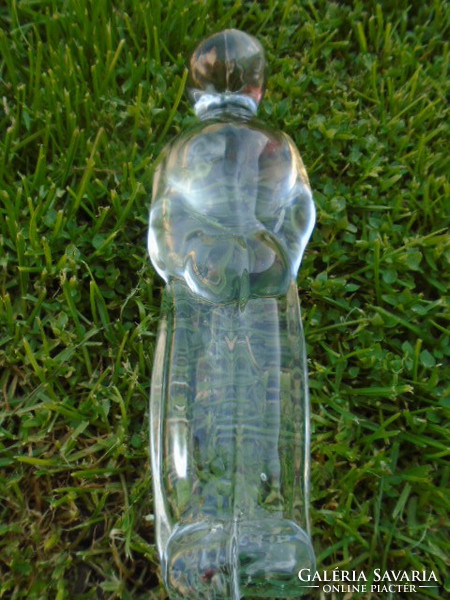 Scandinavian lead crystal, brutally serious piece of female figure from Kosta, 20 cm high