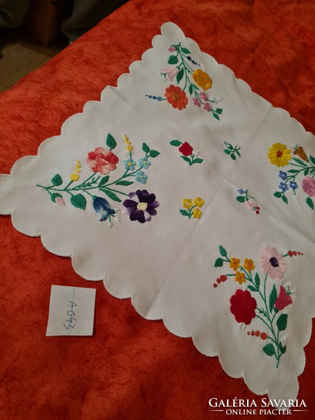 Hand embroidered tablecloth 42x40 cm