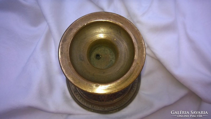 Rare arabic copper candlestick with classic motifs