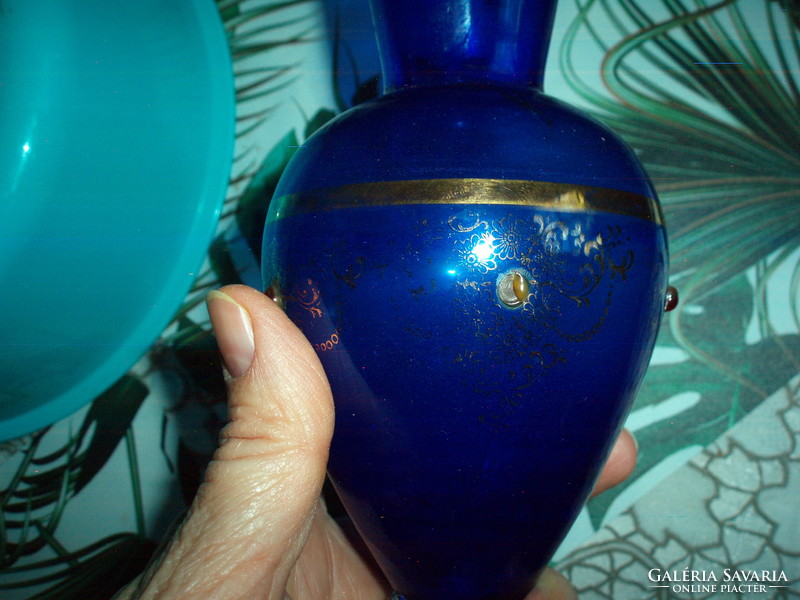 Antique blue glass vase