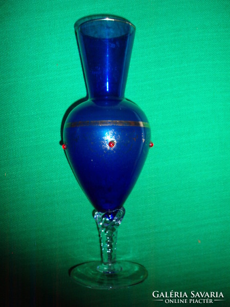 Antique blue glass vase