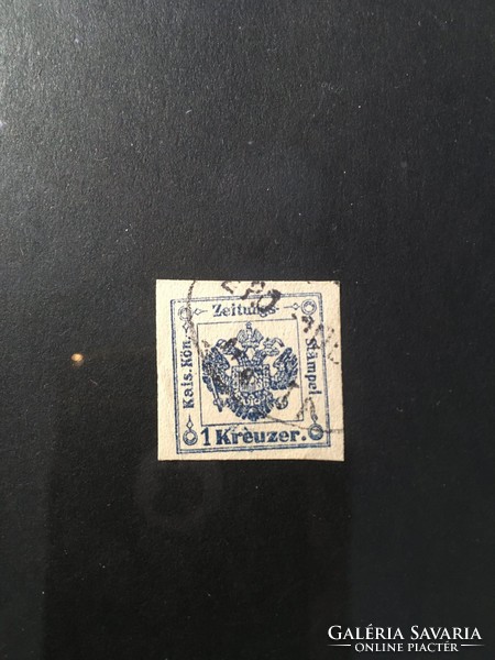 Nah! - 1858/59 - K&k 1 kreuzer stamp rarity with Maltese stamp - dark blue (the rarest color)