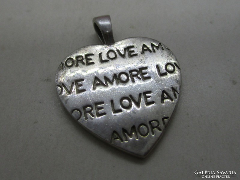 Beautiful heart silver pendant