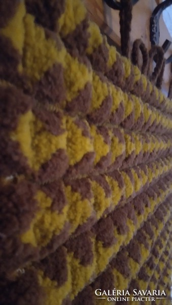 Retro really special small yellow-brown yarn pyramid wall protector, tapestry, tapestry