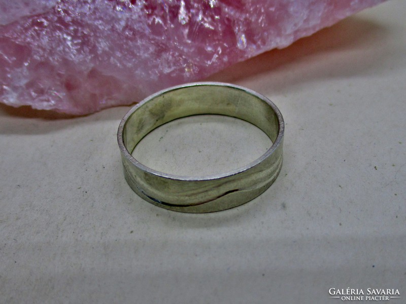 Szép régi széles ezüst karikagyűrű