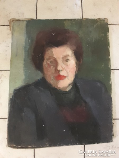 Iván Szilárd: Vörös hajú nő portréja, eredeti olaj-vászon