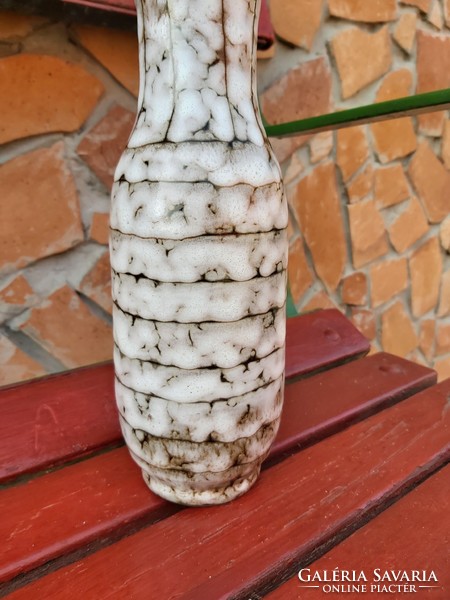 Beautiful retro gray ceramic vase, nostalgia, Hódmezővásárhely