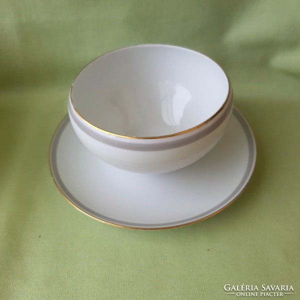 Art deco German porcelain bowl and sauce bowl (2 pieces)