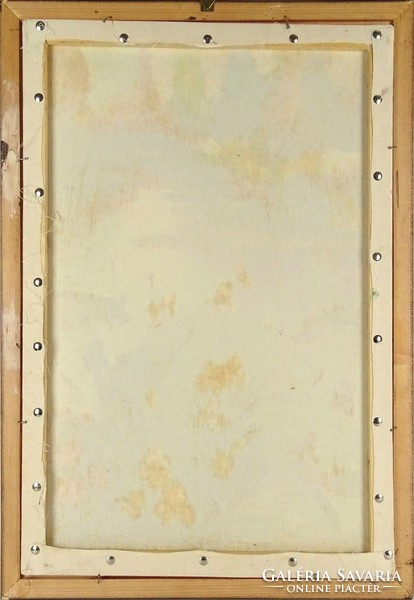 1D927 XX. századi festő : Tóparti tavaszi táj liliomokkal